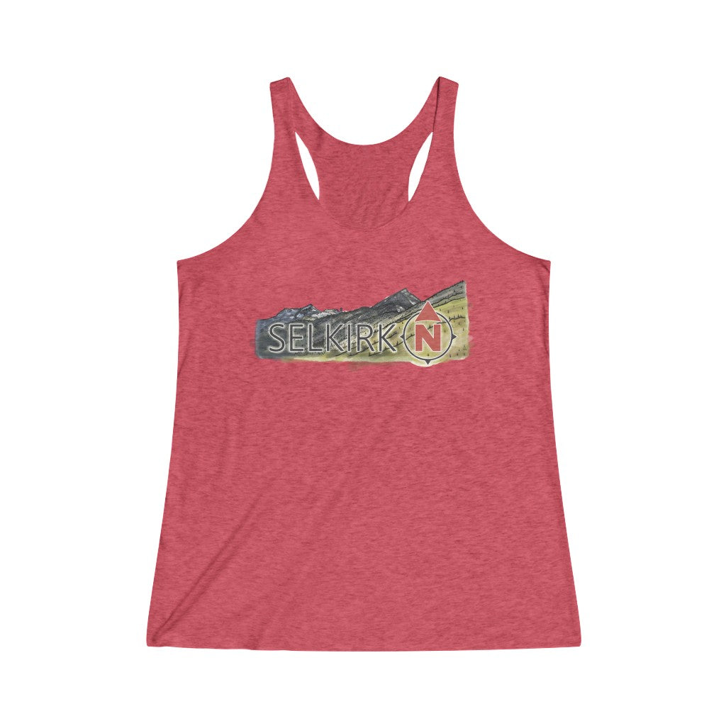 Women's Selkirk Crest Watercolor Racerback Tank