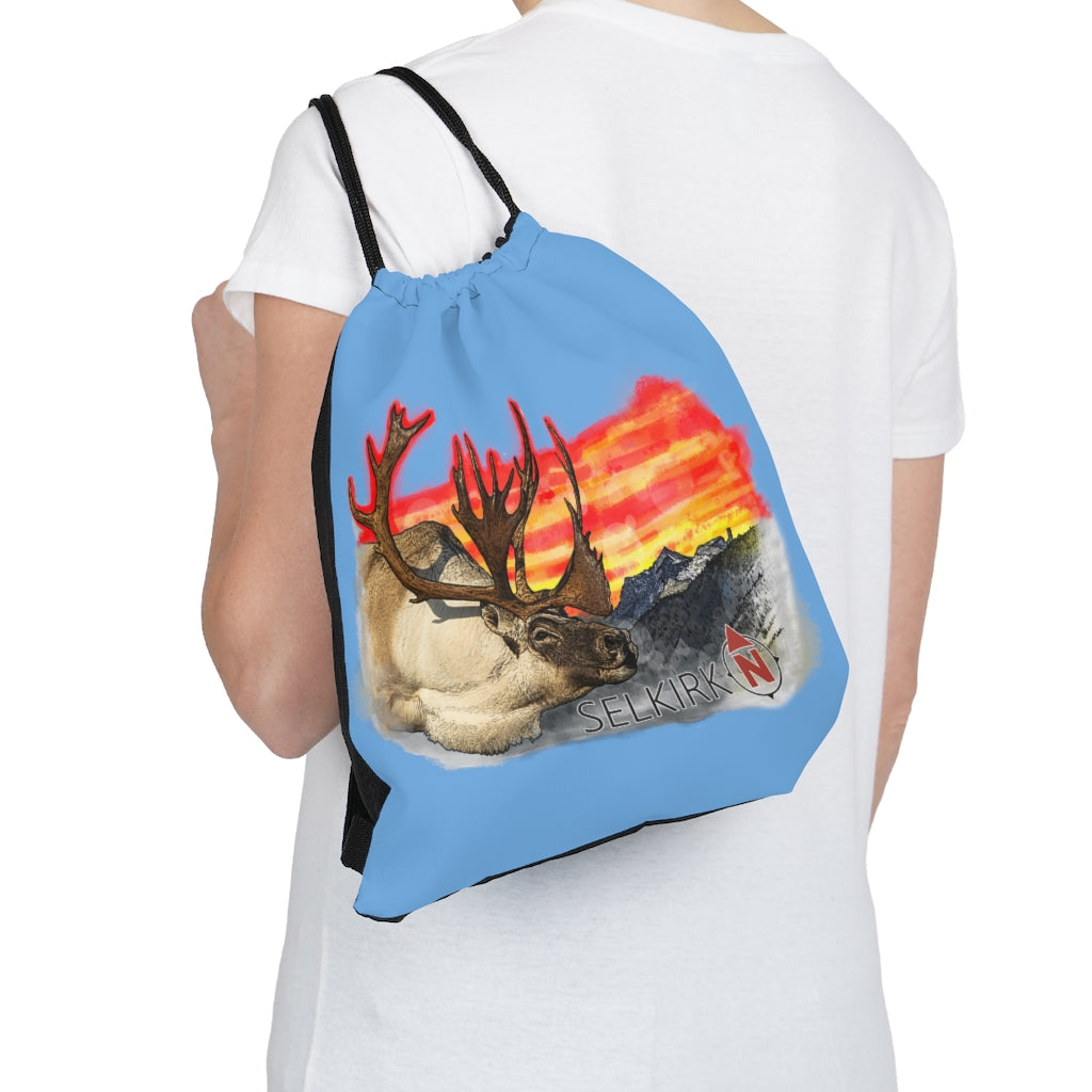 Selkirk Native - Woodland Caribou Outdoor Drawstring Bag