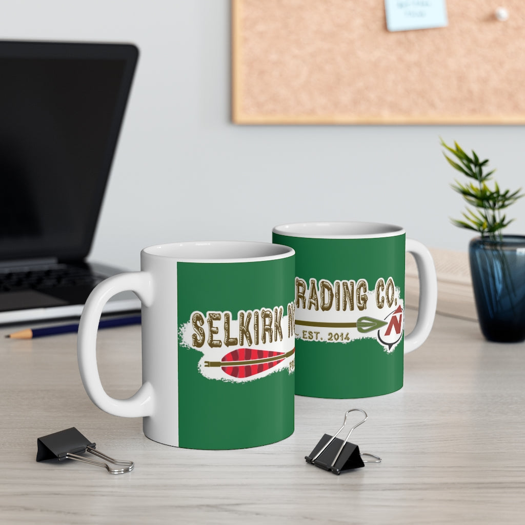 Points North Ceramic Mug 11oz - Green